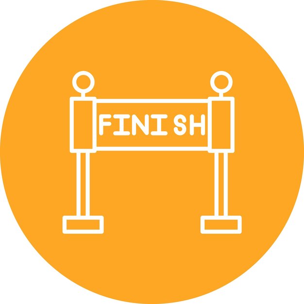 Imagen vectorial del icono de final de carrera Se puede utilizar para la aptitud física