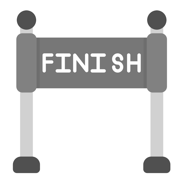 Imagen vectorial del icono de finalización Se puede usar para los Juegos Olímpicos