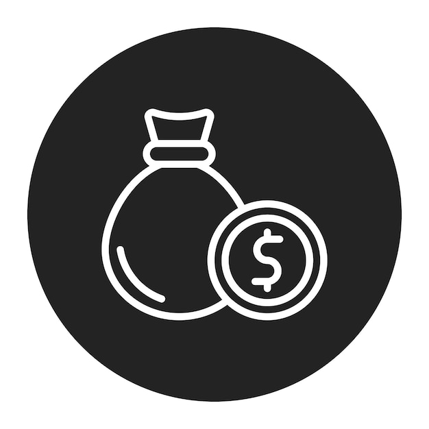 Imagen vectorial del icono de finanzas Se puede utilizar para Servicios Profesionales