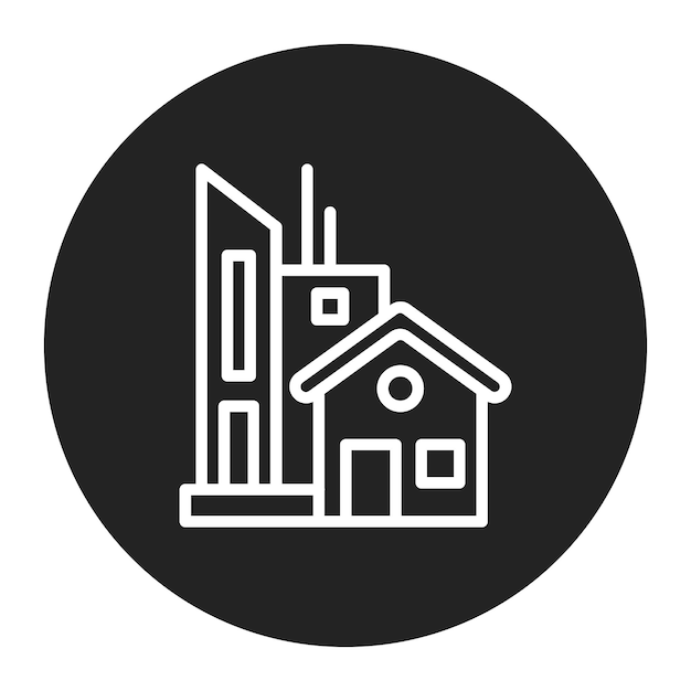 La imagen vectorial del icono de la finca se puede utilizar para la herencia