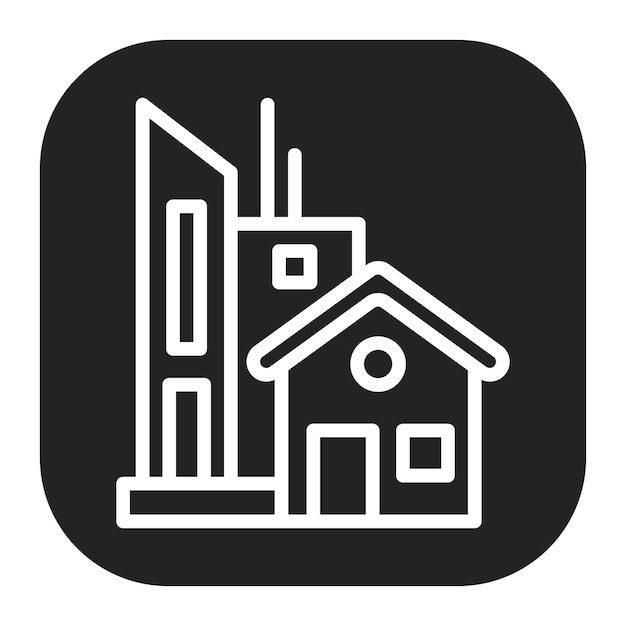 La imagen vectorial del icono de la finca se puede utilizar para la herencia