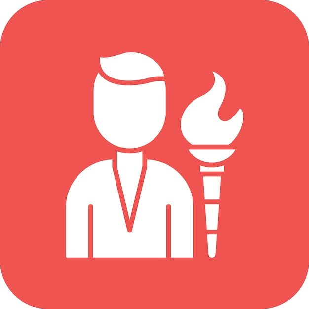 La imagen vectorial del icono de Fire Breather se puede usar para Circus