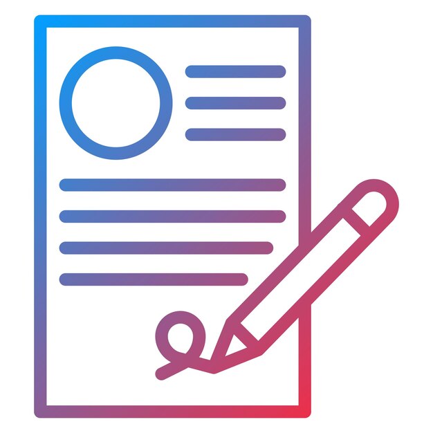 Imagen vectorial del icono de firma del contrato Se puede utilizar para el proceso de contratación