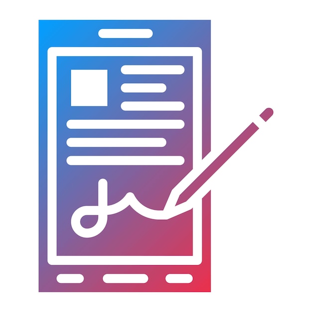Imagen vectorial de icono de firma digital Se puede usar para Cyberpunk