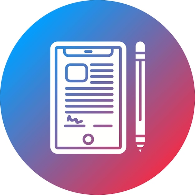 Imagen vectorial del icono de la firma digital Se puede utilizar para la criptomoneda