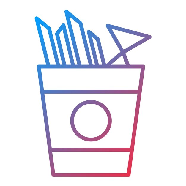 La imagen vectorial del icono de Fish and Chips se puede usar para World Cuisine
