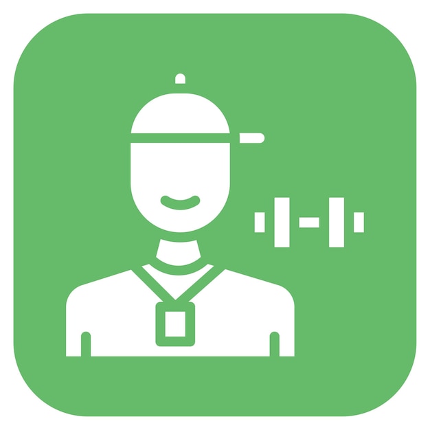 Imagen vectorial del ícono de fitness del gurú Se puede usar para las tribus urbanas