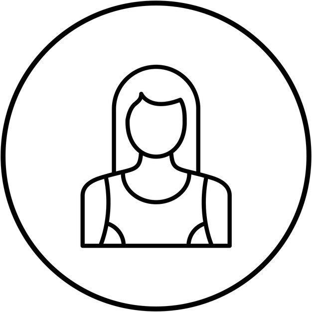 Imagen vectorial del icono de fitness de la mujer Se puede usar para la limpieza de la casa