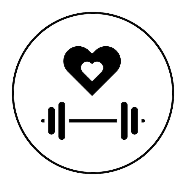 Imagen vectorial del icono de fitness Se puede utilizar para los valores básicos