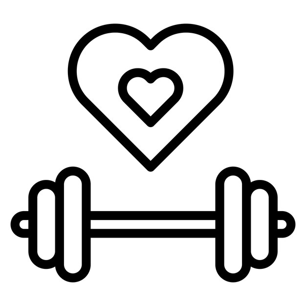 Imagen vectorial del icono de fitness Se puede utilizar para los valores básicos