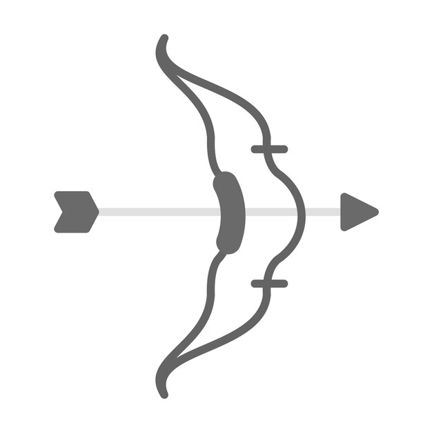 La imagen vectorial del ícono de la flecha del arco se puede usar para el desierto