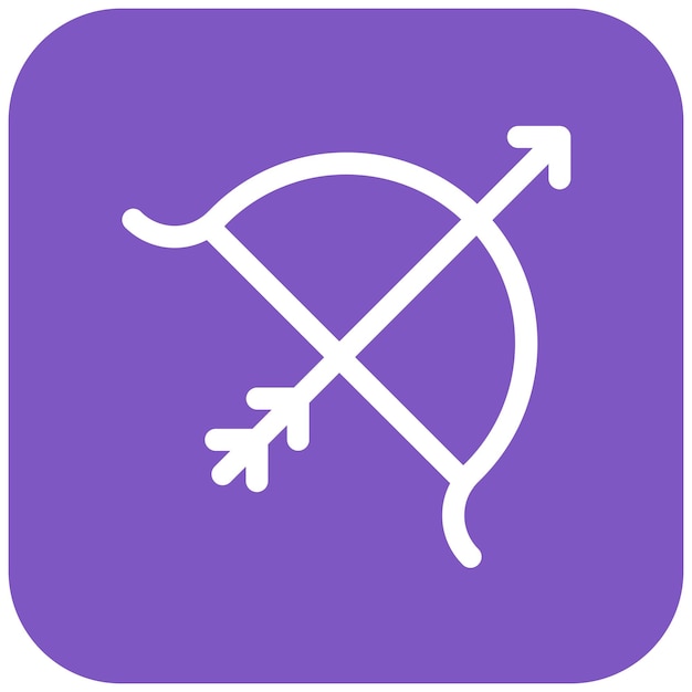 Y la imagen vectorial del icono de la flecha del arco se puede usar para los vikingos