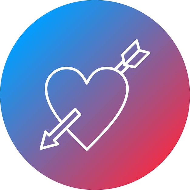 Imagen vectorial del icono de la flecha del corazón Se puede usar para bodas