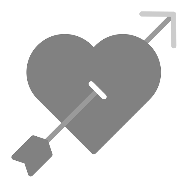 Imagen vectorial del icono de la flecha del corazón Se puede usar para el tiro con arco