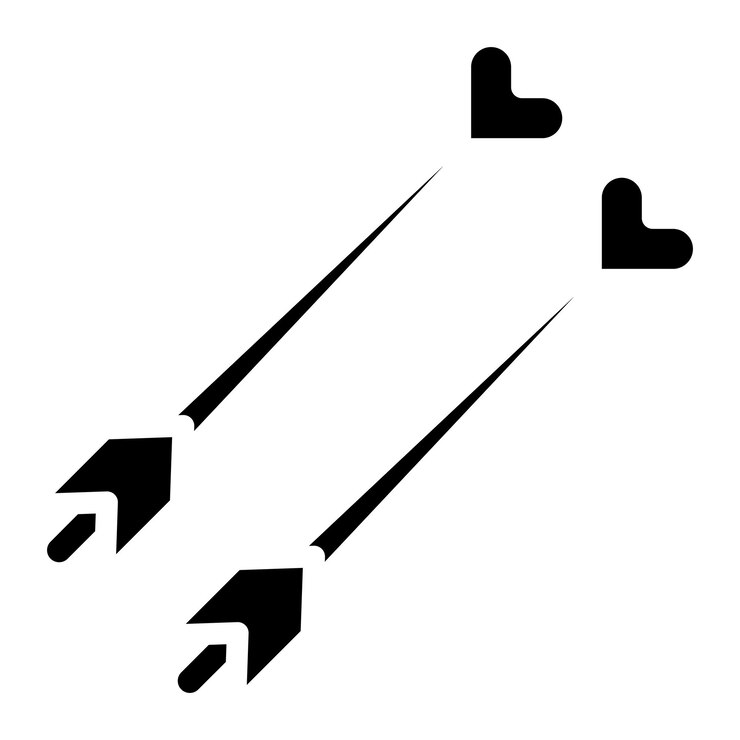 Vector imagen vectorial del icono de la flecha de cupido se puede usar para la aplicación de citas