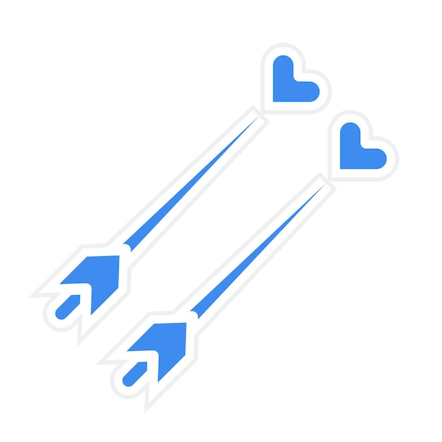 Imagen vectorial del icono de la flecha de Cupido Se puede usar para la aplicación de citas