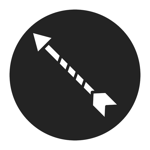 La imagen vectorial del icono de la flecha se puede usar para la minería y la artesanía