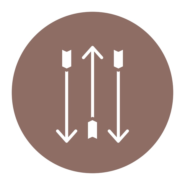 La imagen vectorial del icono de la flecha se puede utilizar para el tiro con arco