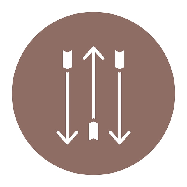 La imagen vectorial del icono de la flecha se puede utilizar para el tiro con arco