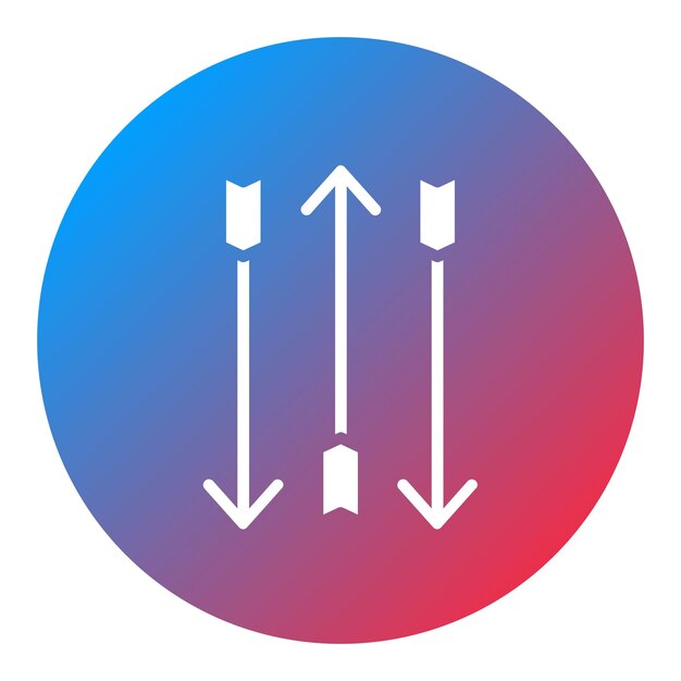 La imagen vectorial del icono de la flecha se puede utilizar para el tiro con arco