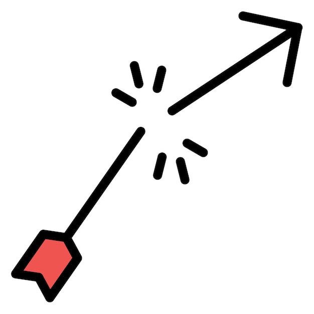 La imagen vectorial del ícono de la flecha rota se puede utilizar para el tiro con arco