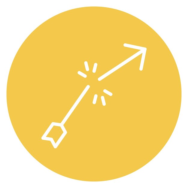 La imagen vectorial del ícono de la flecha rota se puede utilizar para el tiro con arco
