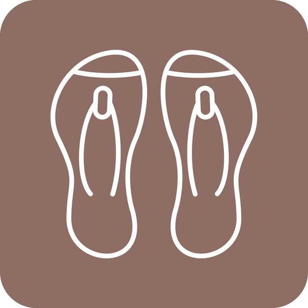 Imagen vectorial de icono de flip flop Se puede usar para la moda