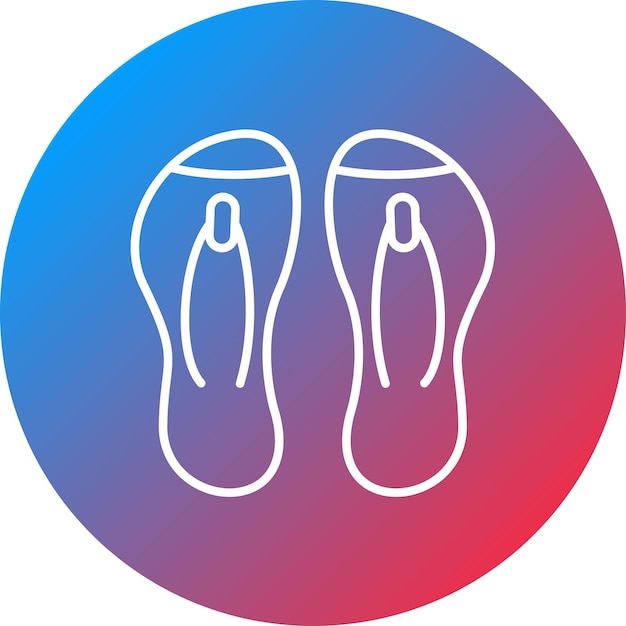 Imagen vectorial de icono de flip flop Se puede usar para la moda