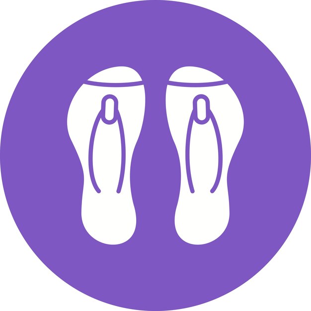 Imagen vectorial de icono de flip flop Se puede usar para la moda