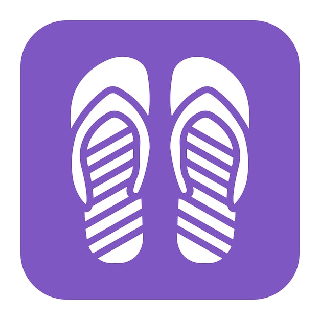 Imagen vectorial de icono de flip flop Se puede usar para el parque acuático