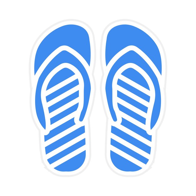 Imagen vectorial de icono de flip flop Se puede usar para el parque acuático