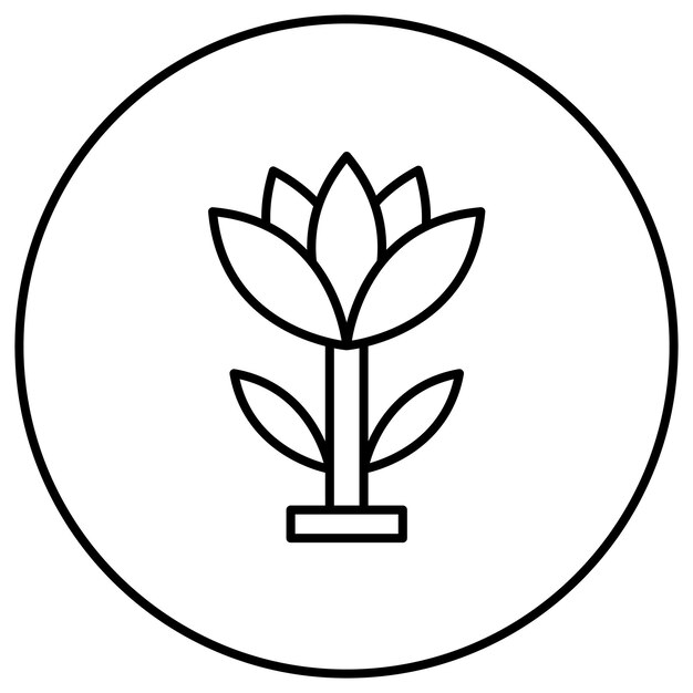 Imagen vectorial del icono de la flor Se puede usar para Spa