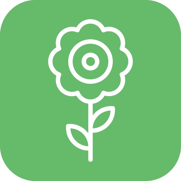 Imagen vectorial del icono de la flor Se puede utilizar para el hogar de ancianos