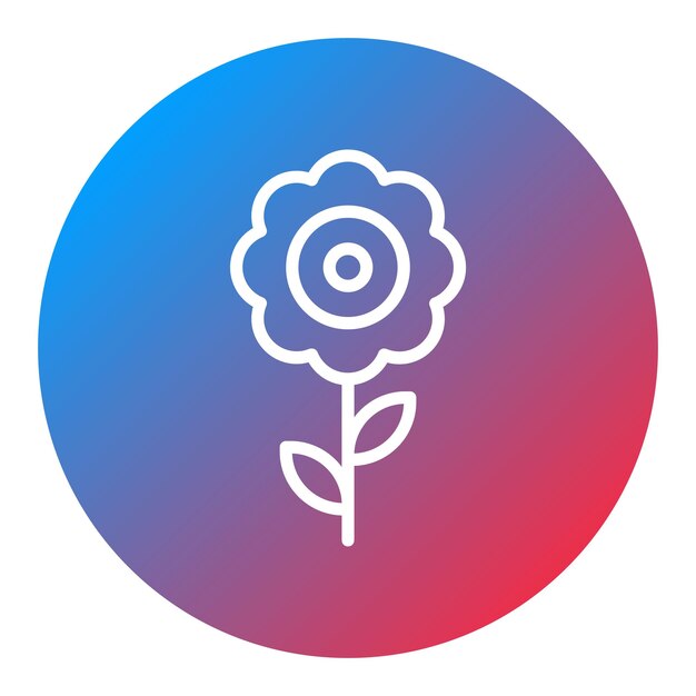 Imagen vectorial del icono de la flor Se puede utilizar para el hogar de ancianos