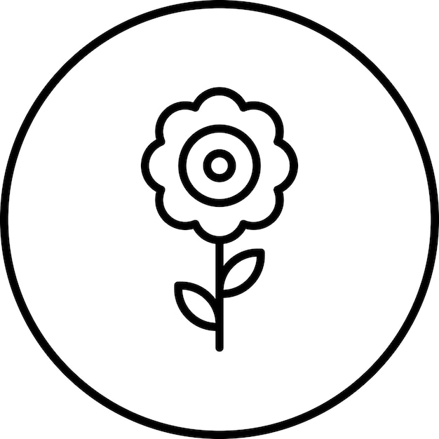 Imagen vectorial del icono de la flor Se puede utilizar para el hogar de ancianos