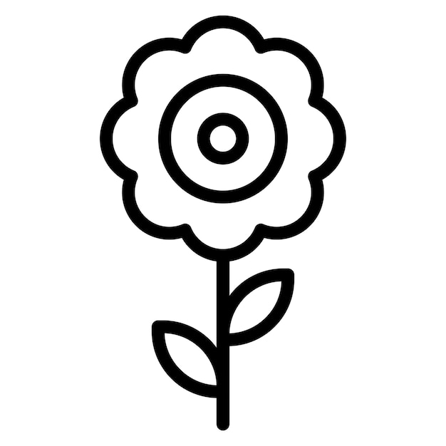 Imagen vectorial del icono de la flor Se puede utilizar para el hogar de ancianos