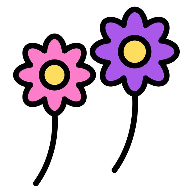 La imagen vectorial del icono de las flores se puede utilizar para los logros