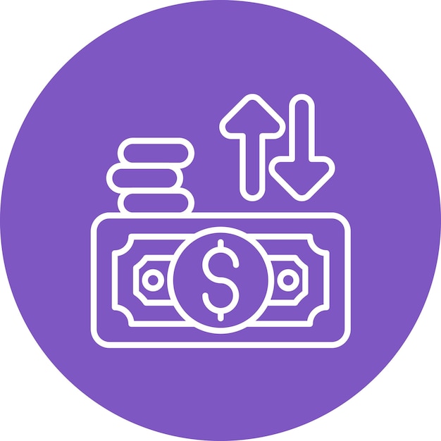 Imagen vectorial del icono de flujo de caja Se puede utilizar para la gestión empresarial