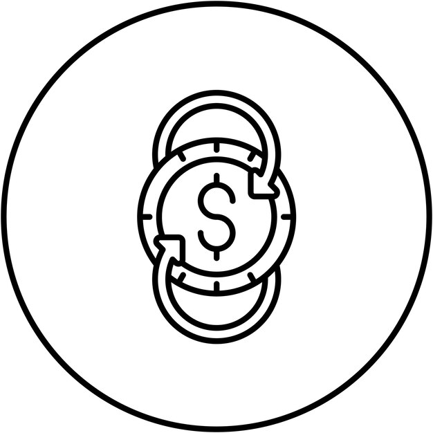 Imagen vectorial del icono de flujo de caja Se puede utilizar para la gestión de proyectos