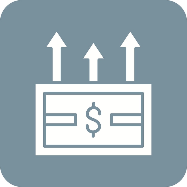 Imagen vectorial del icono de flujo de efectivo Se puede utilizar para la contabilidad