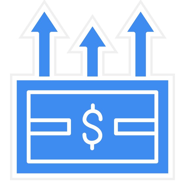 Imagen vectorial del icono de flujo de efectivo Se puede utilizar para la contabilidad