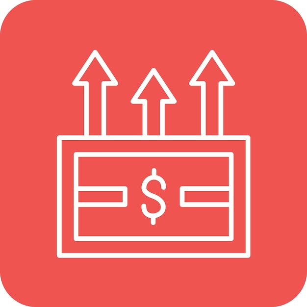 Imagen vectorial del icono de flujo de efectivo Se puede utilizar para la contabilidad