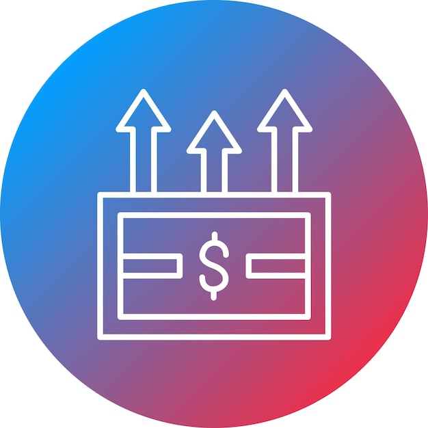 Imagen vectorial del icono de flujo de efectivo Se puede utilizar para la contabilidad
