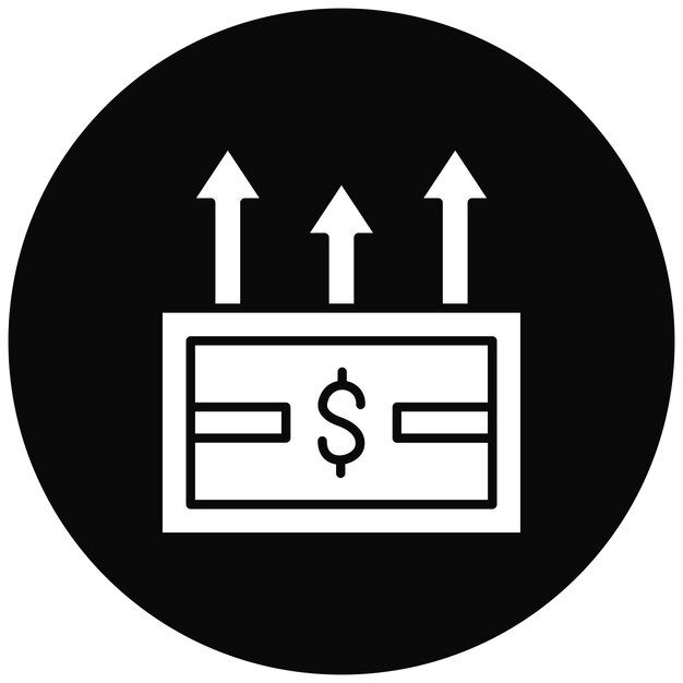 Imagen vectorial del icono de flujo de efectivo Se puede utilizar para la contabilidad