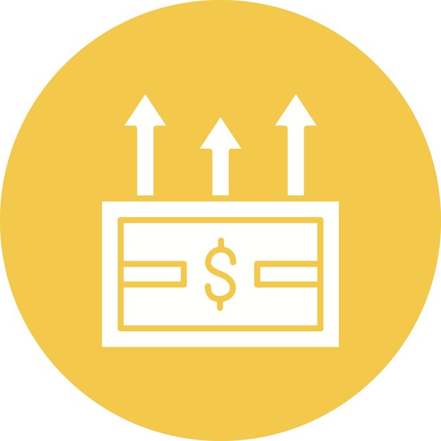 Imagen vectorial del icono de flujo de efectivo Se puede utilizar para la contabilidad
