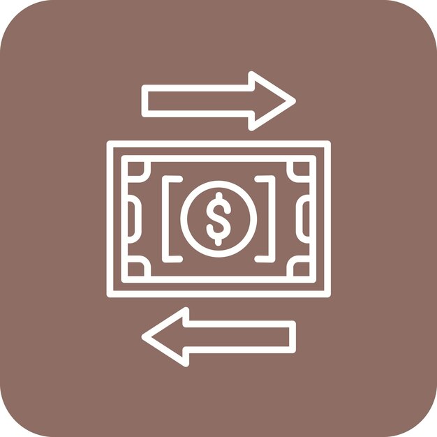 Imagen vectorial del icono de flujo de efectivo Se puede utilizar para Finanzas y Dinero