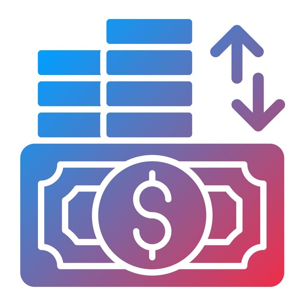 Imagen vectorial del icono de flujo de efectivo Se puede utilizar para Finanzas