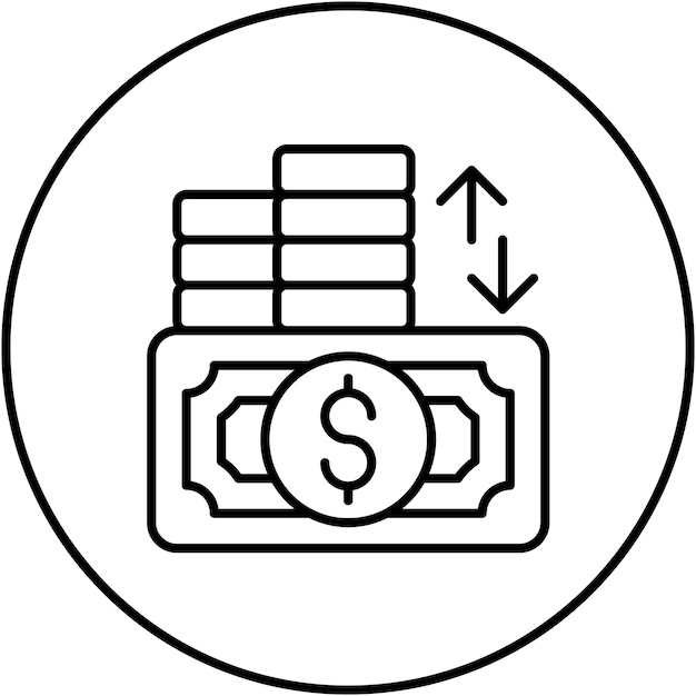 Imagen vectorial del icono de flujo de efectivo Se puede utilizar para Finanzas