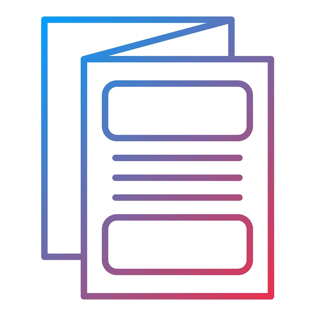 Imagen vectorial del icono del folleto Se puede utilizar para el marketing