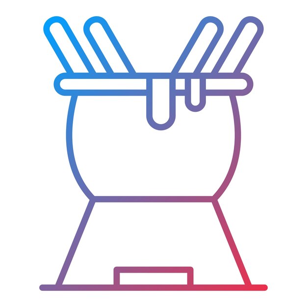 Imagen vectorial del icono de fondue Se puede usar para World Cuisine
